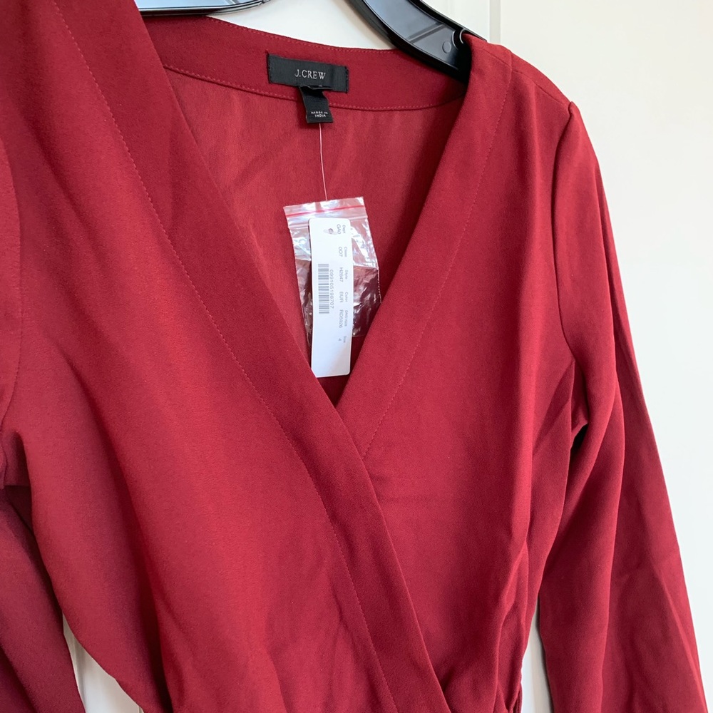 J. Crew Drapey crepe faux-wrap top - Picture 4 of 6